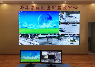 維康55寸3.5mm液晶拼接屏在曲阜高鐵監(jiān)控中心的應用